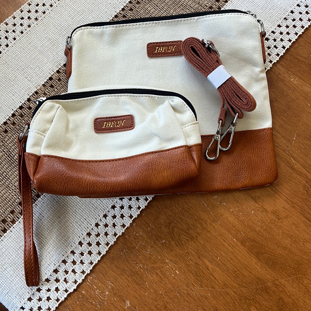 Shoulder/Crossbody Bag With Matching Cosmetic Bag